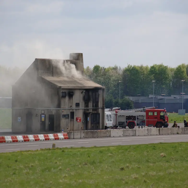 Domestic fire training building